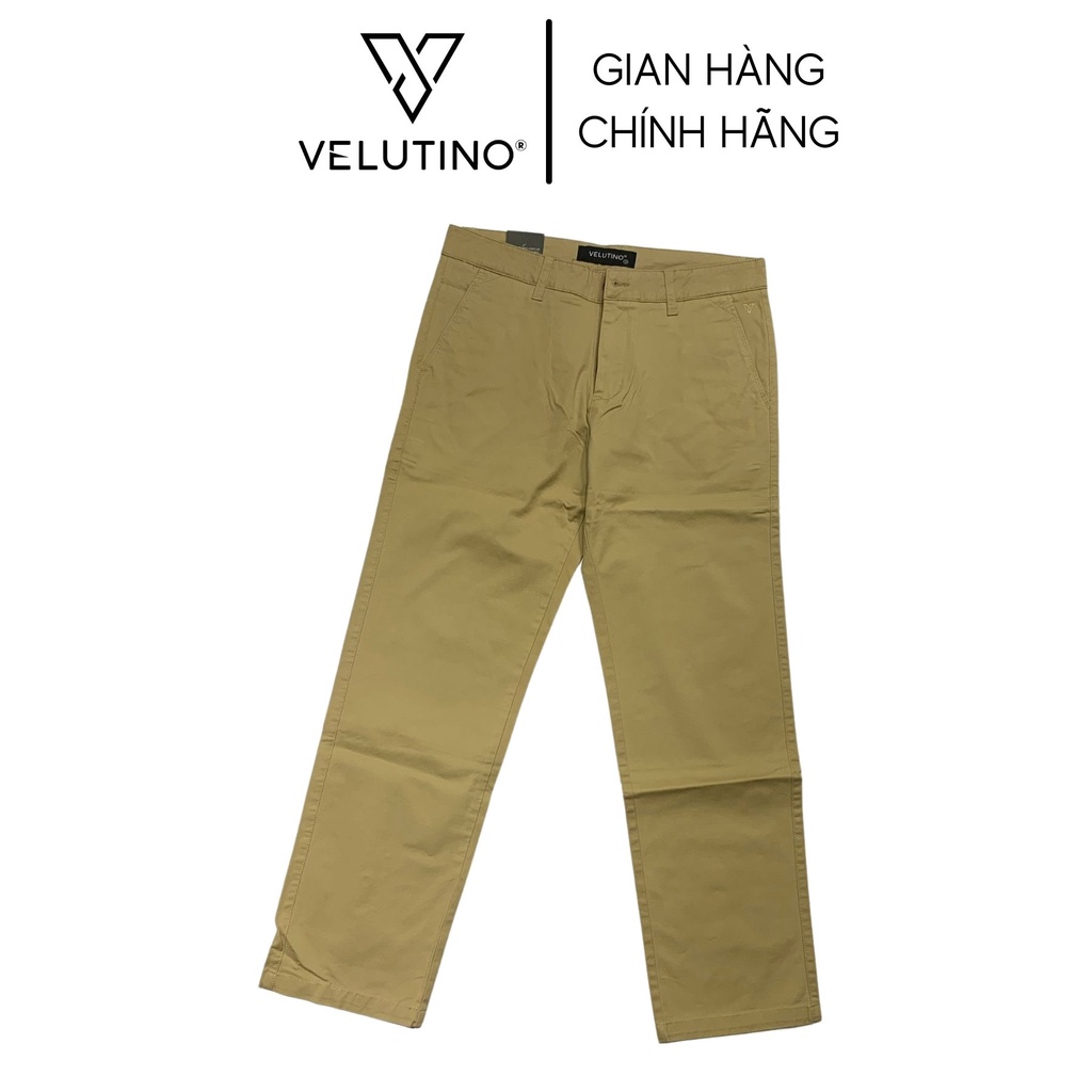 Quần kaki nam Velutino dáng suông trơn có túi lịch lãm nam tính