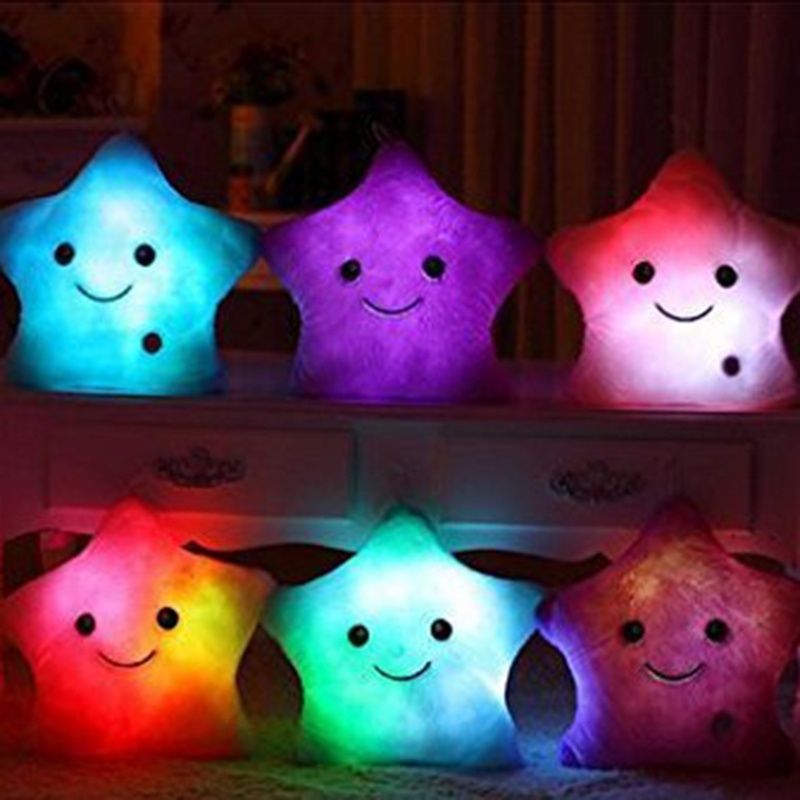 Gối Nhồi Bông Mềm Mại Hình Ngôi Sao 13 inch Có Đèn LED Trang Trí Tiệc Sinh Nhật