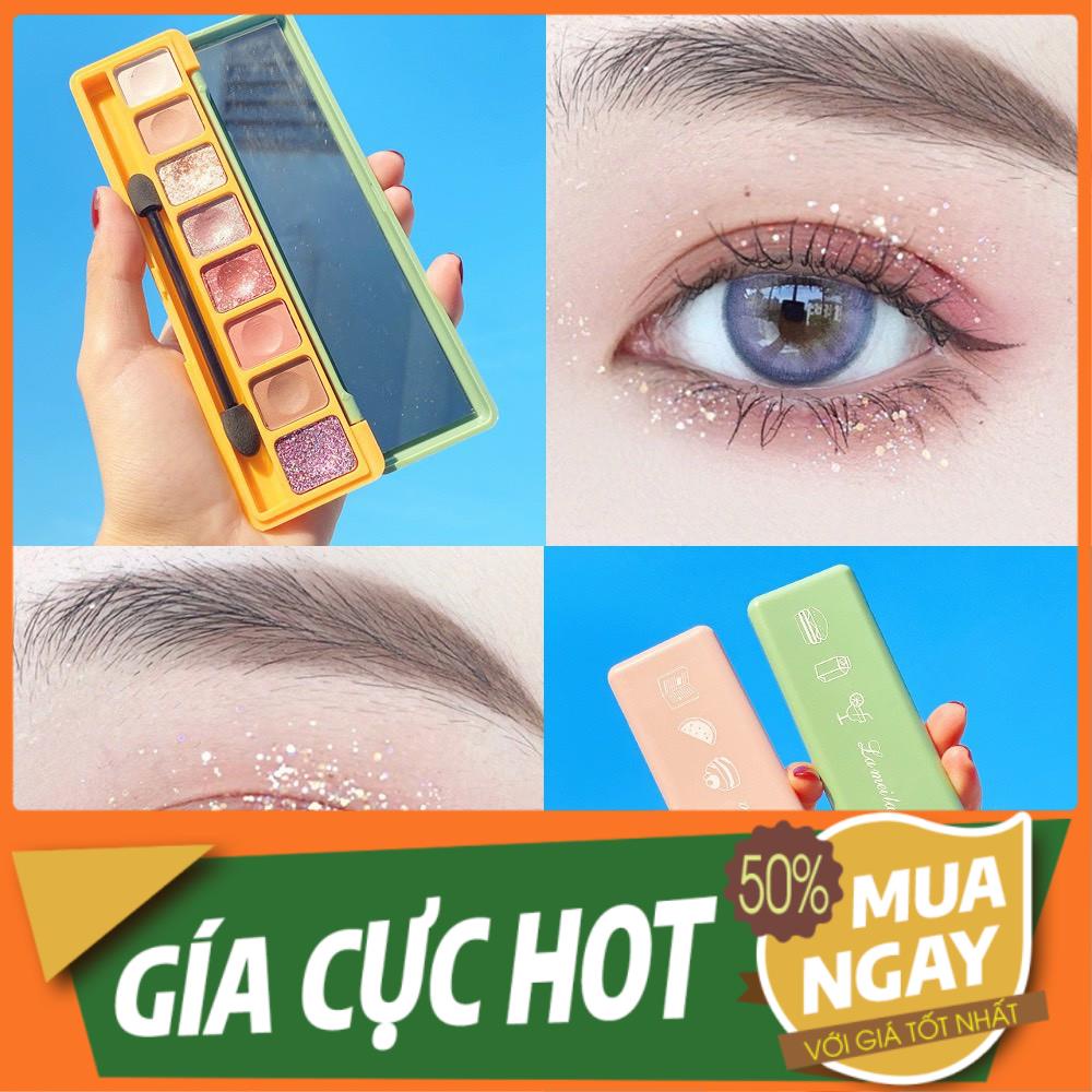 Bảng Phấn Mắt 8 Ô SOFT EYE LAMEILA Nhũ Mắt eye shadows đủ tông kim tuyến lì lâu trôi mềm mịn chuẩn màu MÙI STORE