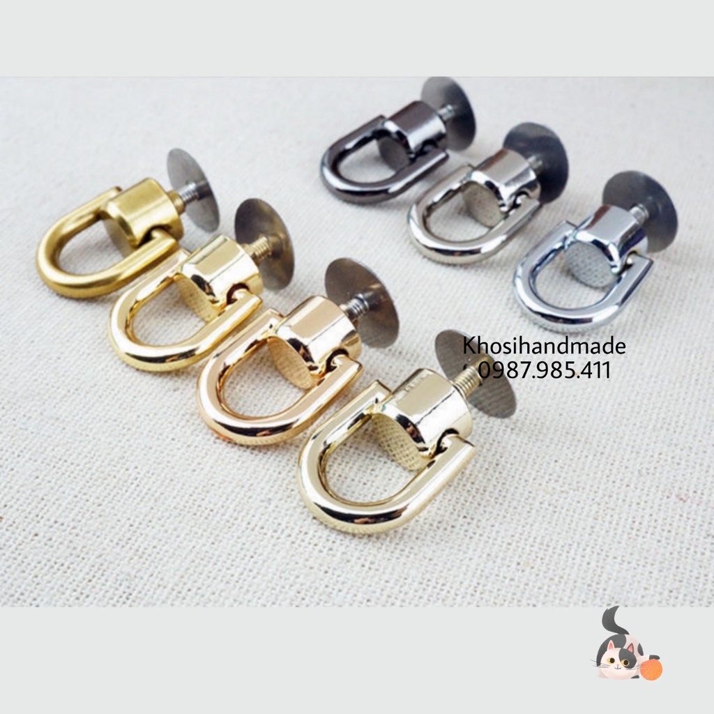 Khoen D Nấm Có Vít Hình Trụ (1 cặp)