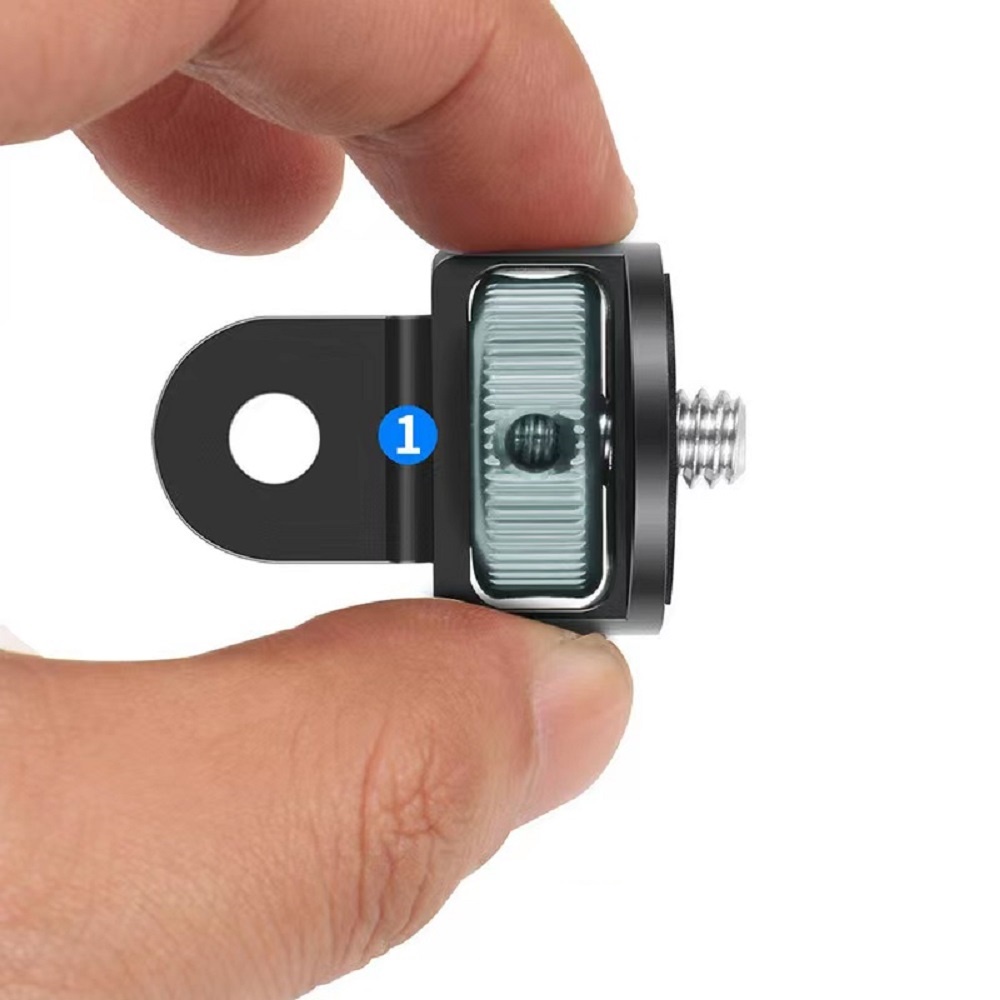Adapter Chuyển Đổi 1/4 Bằng Nhôm Màu Đen Chuyên Dụng Cho Gopro Hero 10/9/8/7/6/5/4/3+/3/2/1 1/4