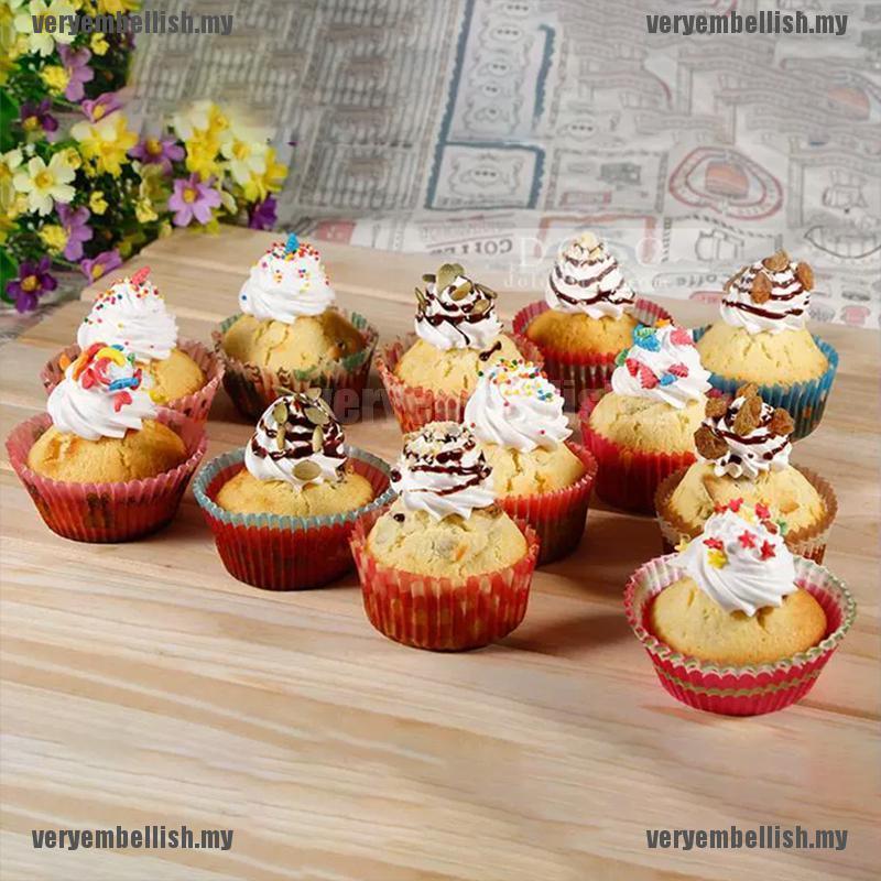 Set 100 Cốc Giấy Đựng Bánh Cupcake Phong Cách Giáng Sinh