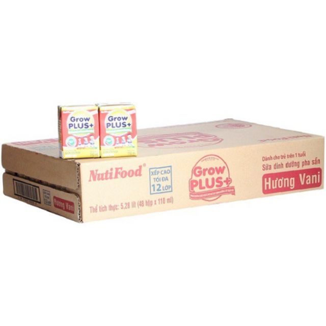 Sữa Bột Pha Sẵn Grow Plus Đỏ 110ml (48hộp)