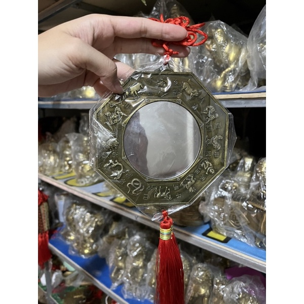 Gương Bát Quái phẳng 12 Con Giáp 13.5cm, 15cm