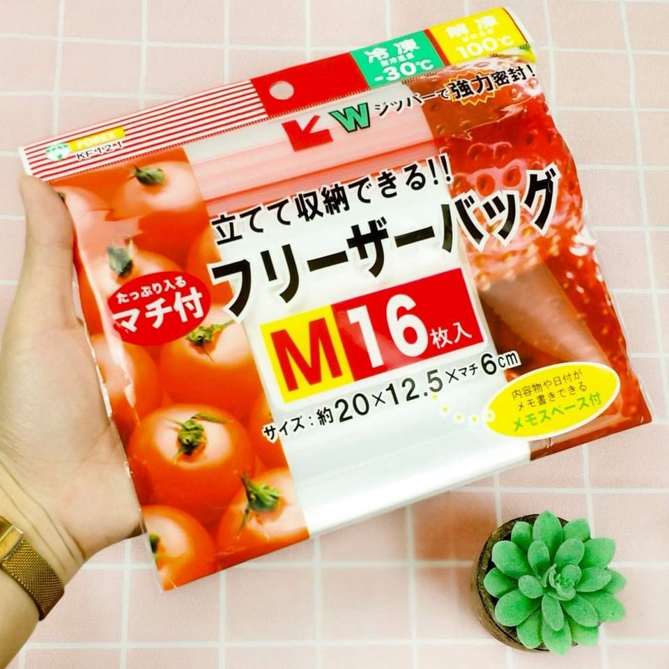 Túi zip bảo quản thực phẩm Nhật bản có 2 đường zip xịn xò và chắc chắn