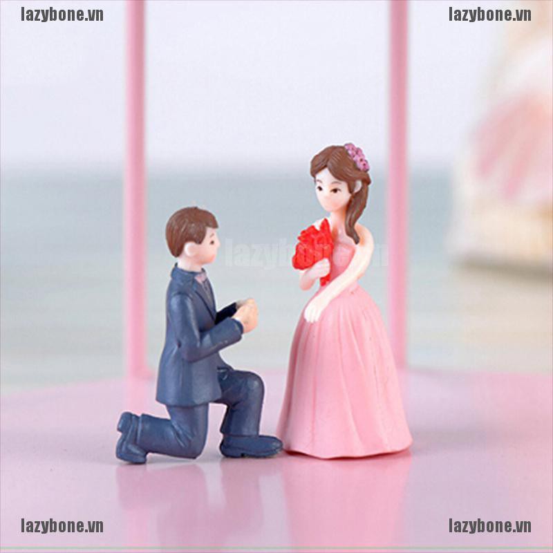 Bộ 2 Mô Hình Cô Dâu Chú Rể Nhỏ Xinh Trang Trí Tiểu Cảnh