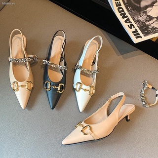 Giày cao gót mũi nhọn thiết kế thời trang thanh lịch cho nữ 2021