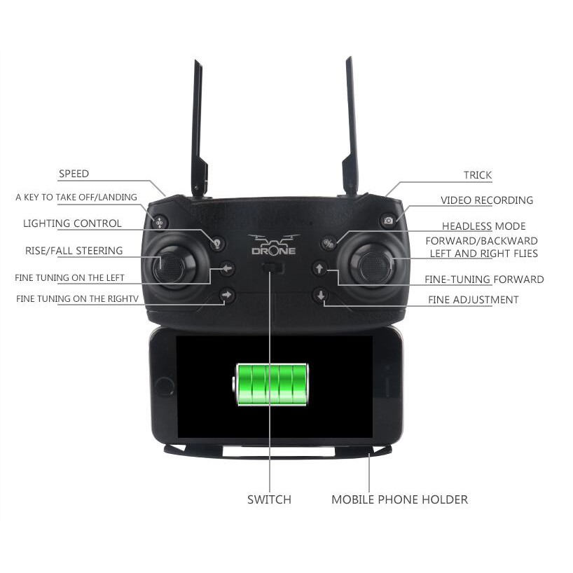 Flycam Ky601s gấp gọn bay 18-20p quay HD