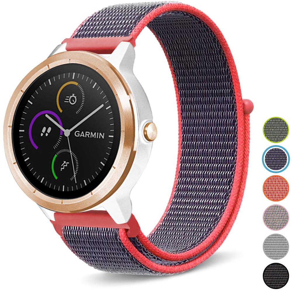 Dây đeo thay thế chất liệu vải dù nhiều màu tùy chọn cho đồng hồ thông minh Garmin Vivoactive 3