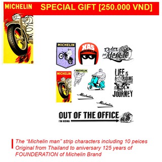 Bộ tem trang trí Michelin Man gồm 10 Chi tiết dán (Thái Lan)