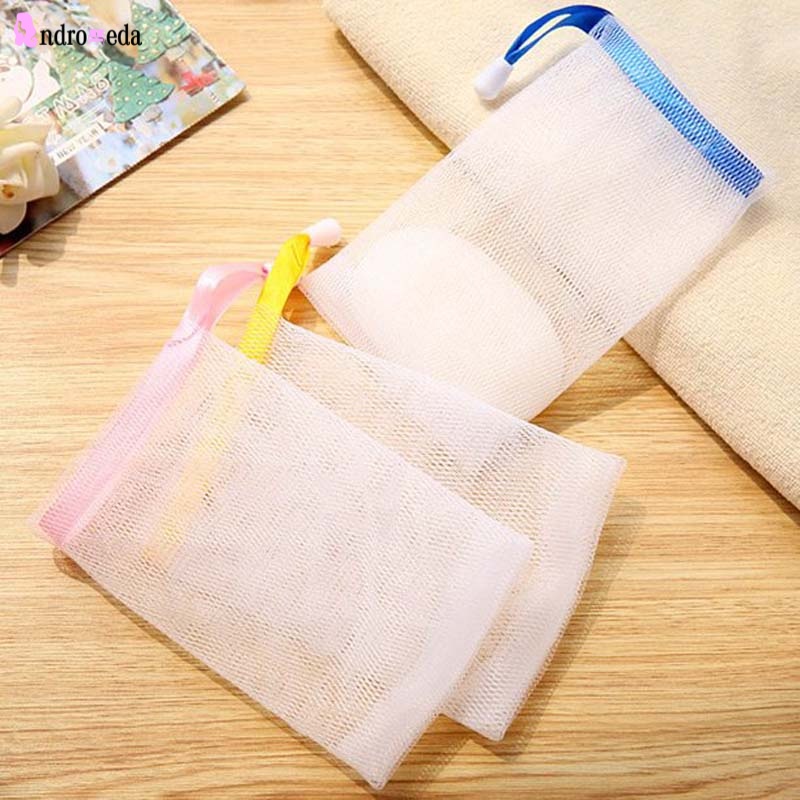Set 10 túi lưới tạo bọt xà phòng đa năng màu sắc ngẫu nhiên tiện dụng