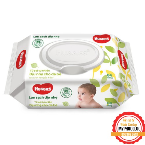 Khăn ướt Huggies loại 64 - 72 miếng