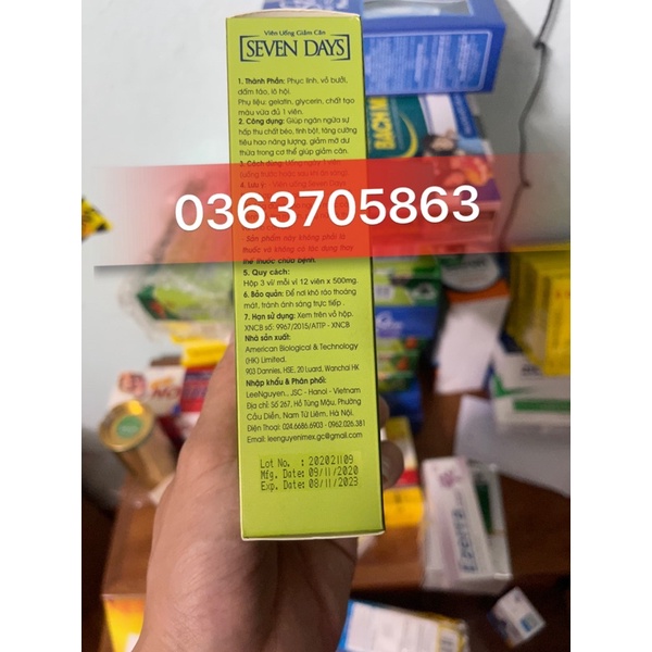 VIÊN UỐNG SEVEN DAYS GIÚP MANG LẠI VÓC DÁNG THON GỌN