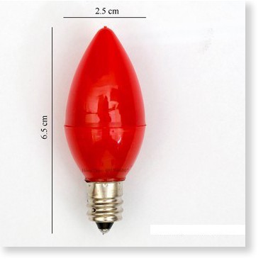 Bóng đèn led quả nhót (đèn trái ớt)dùng thắp ban thờ - vỏ nhựa siêu bền