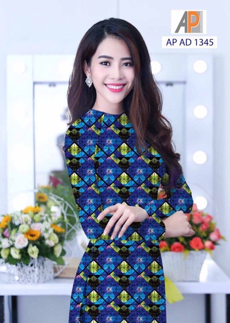 Vải áo dài in hoa nhí