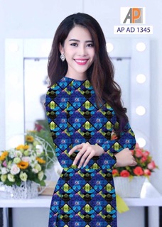 Vải áo dài in hoa nhí