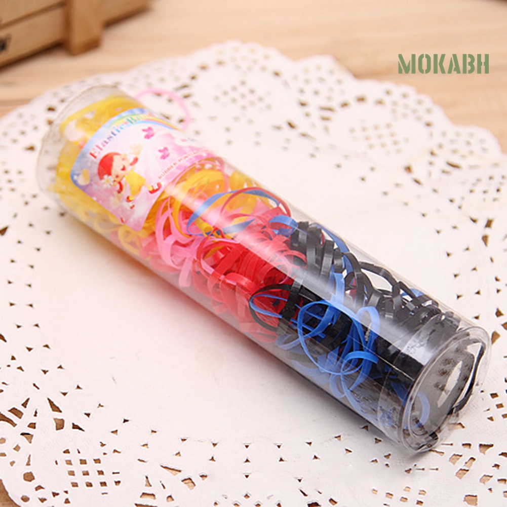 Set 220 Dây Thun Buộc Tóc Nhiều Màu Sắc Dùng Một Lần Dành Cho Bé Gái