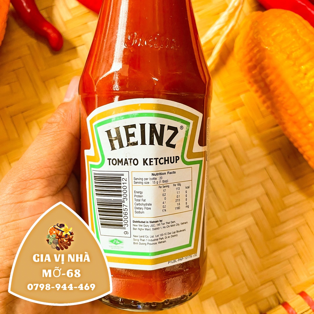 Tương cà Heinz tomato ketchup -chai thủy tinh 300gr