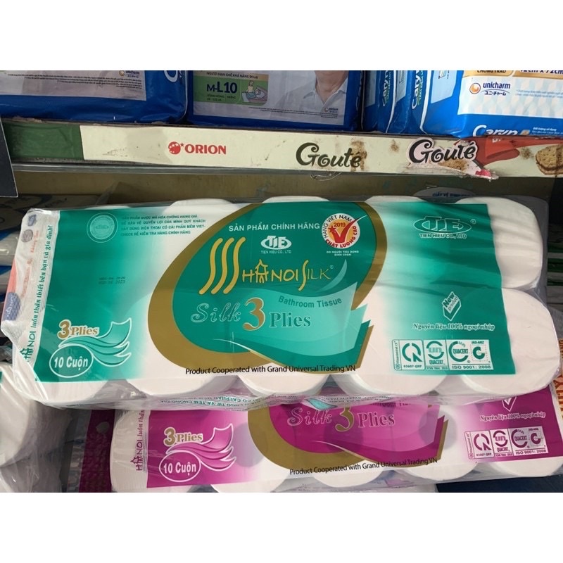 Giấy Vệ Sinh Hà Nội Hàng Chính Hãng Loại 1 tặng 1 bịch giấy ăn