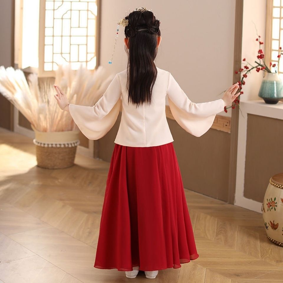 Đầm Hán Phục Cổ Trang Trung Hoa Plus Quà Tặng Cho Bé Gái
