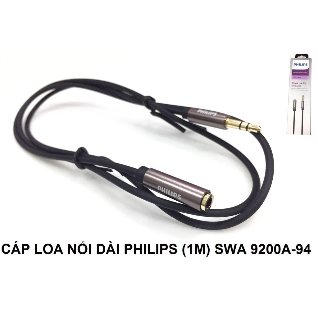 Cáp loa nối dài giắc 3 ly Philips 1 mét 1m SWA 9200A/94