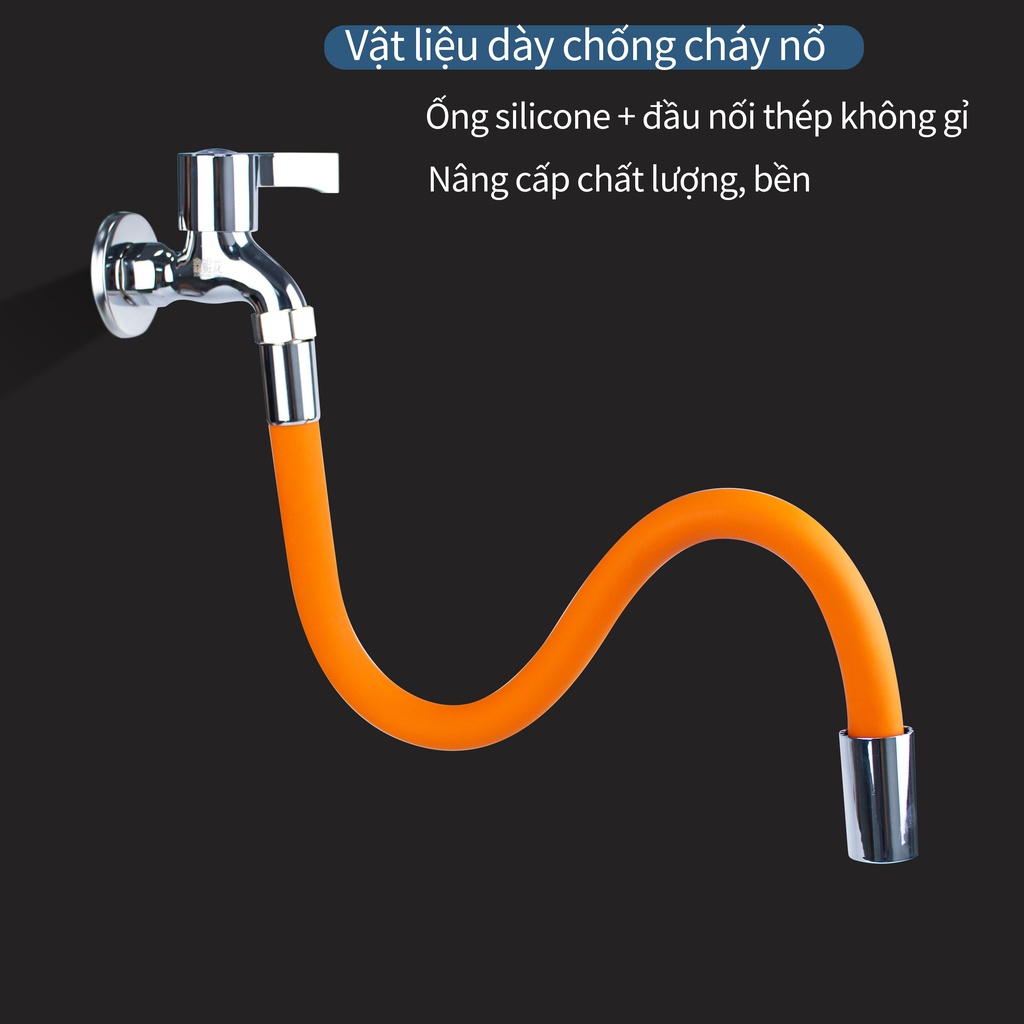 Đầu mở rộng vòi nước XINKUNLON silicone xoay 360 độ linh hoạt nối dài đa năng tiện lợi