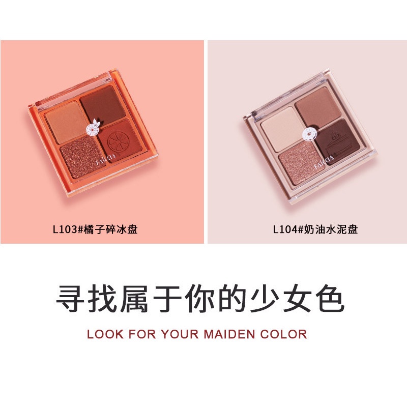 Bảng Phấn Mắt Bốn Màu FAICCIA, Mờ Ngọc Trai Lung Linh Bảng Phấn Mắt Màu Đất Hàng Ngày | BigBuy360 - bigbuy360.vn