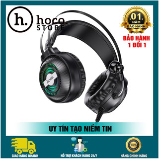 {CHÍNH HÃNG}Tai Nghe Chụp Tai Hoco W101 Chuyên Game Thiết Kế Cực Đẹp, Đèn Led CÓ MIC { BẢO HÀNH CHÍNH HÃNG}