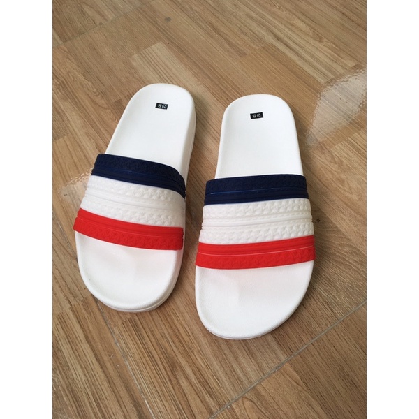 dép  quai ngang quai đỏ đen