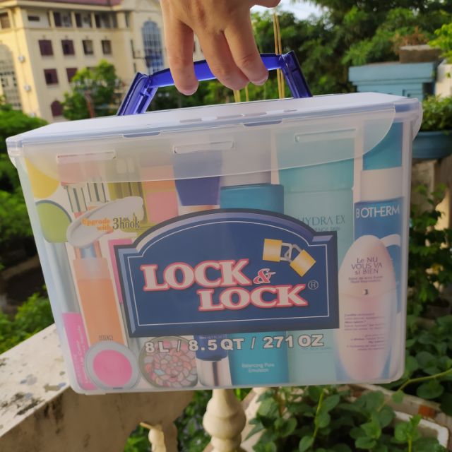 Hộp Bảo Quản Thực Phẩm Lock&Lock 8 lít chia ngăn có quai sách HPL892