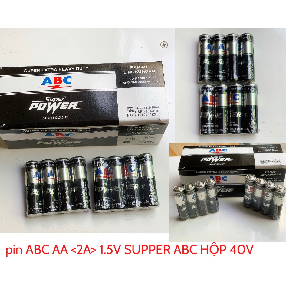 PIN AA (2A) ABC Super Power 1.5V Hộp 40 Viên