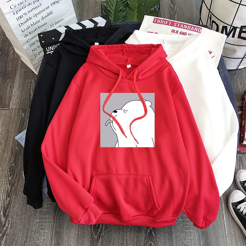 Áo Khoác Hoodie Cotton Dáng Rộng In Hình We Bare Bears Thời Trang Mùa Thu Cho Nam 10 Màu Lựa Chọn | BigBuy360 - bigbuy360.vn