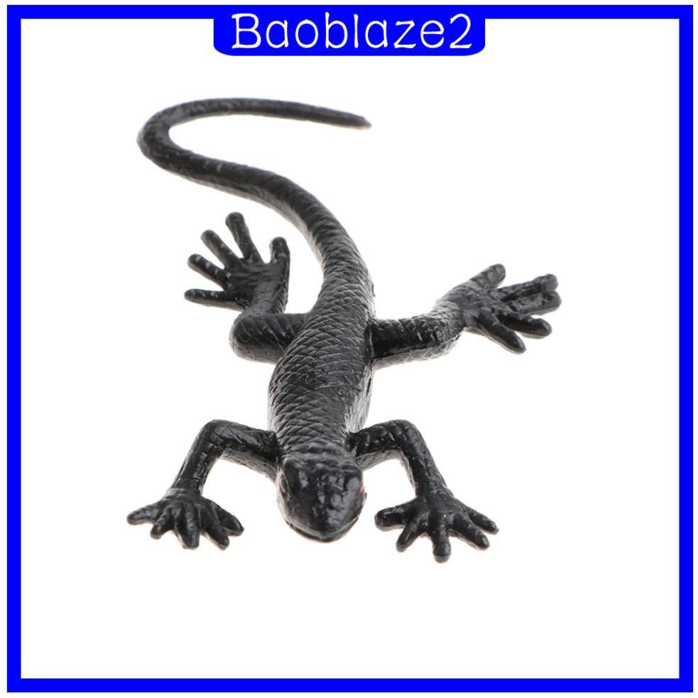 10 Miếng Cao Su Gecko Hình Bò Sát Đồ Chơi Bộ Sưu Tập Đạo Cụ 8x3cm