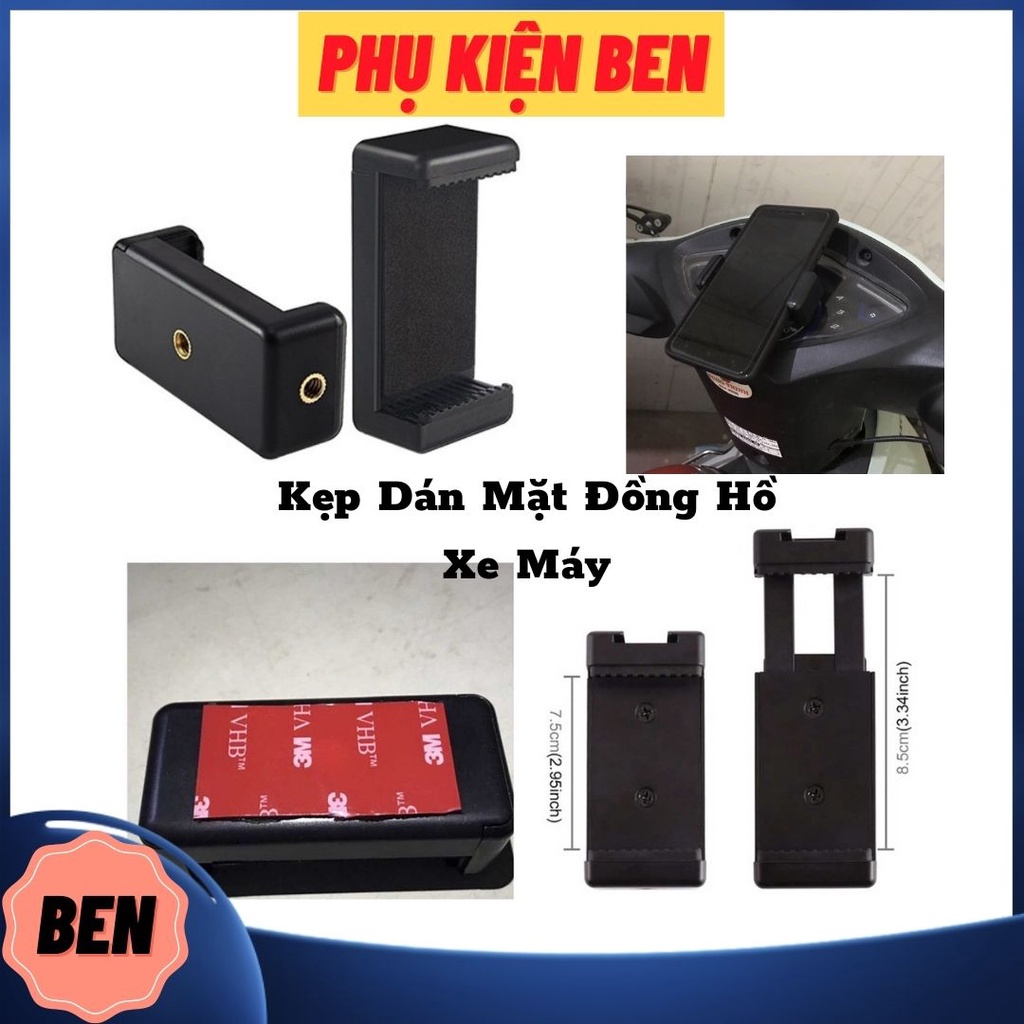Kẹp Dán Điện Thoại Lên Mặt Đồng Hồ Xe Máy