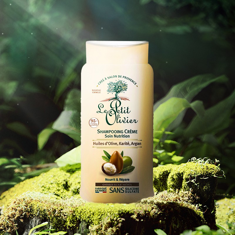Dầu Gội Chiết Xuất Dầu Olive, Bơ Hạt Mỡ, Dầu Argan Le Petit Olivier 250ML