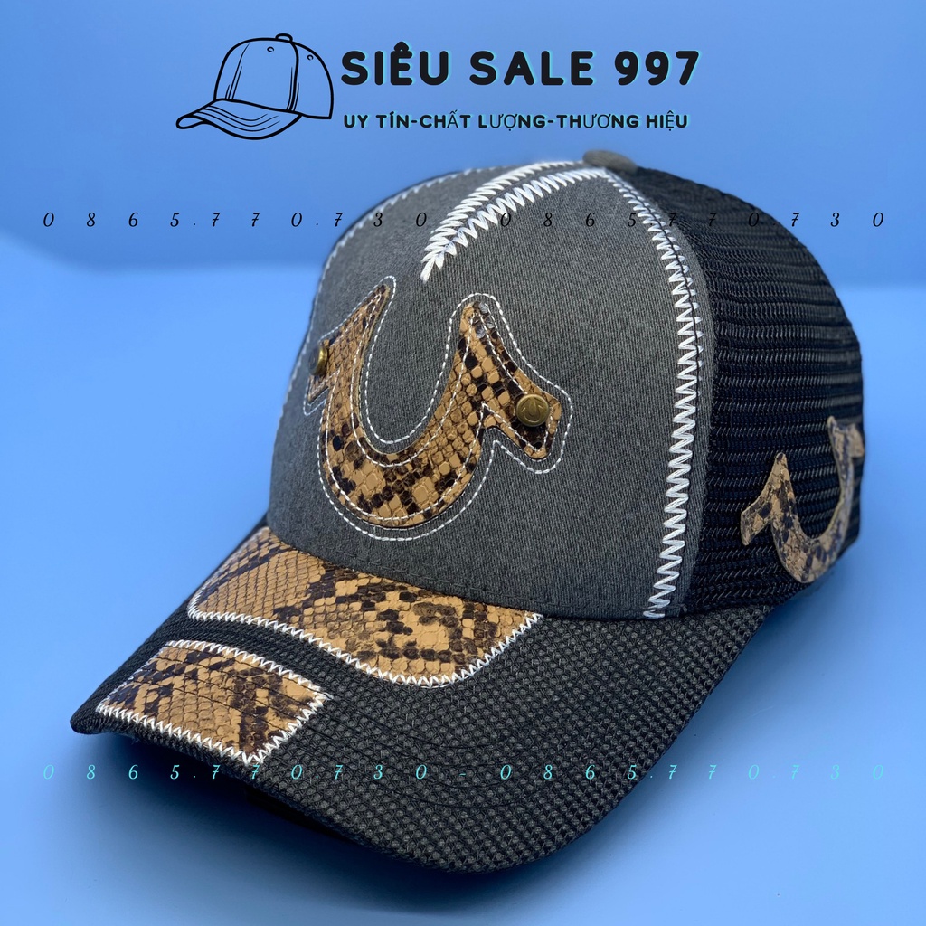 MŨ KẾT LƯỚI ÔNG ĐỊA PHỐI DA RẮN CAO CẤP 2 MÀU SIÊU NGẦU HÀNG XỊN