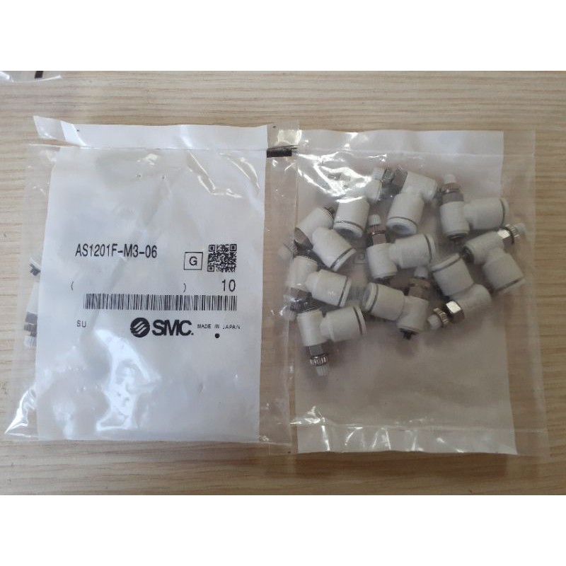 1 chiếc Van tiết lưu SMC dòng  AS1201F ren M3 và M5 phi 4 và 6 AS1201F-M3-04A AS1201F-M5-06A AS1201F-M3-06 AS1201F-M5-04