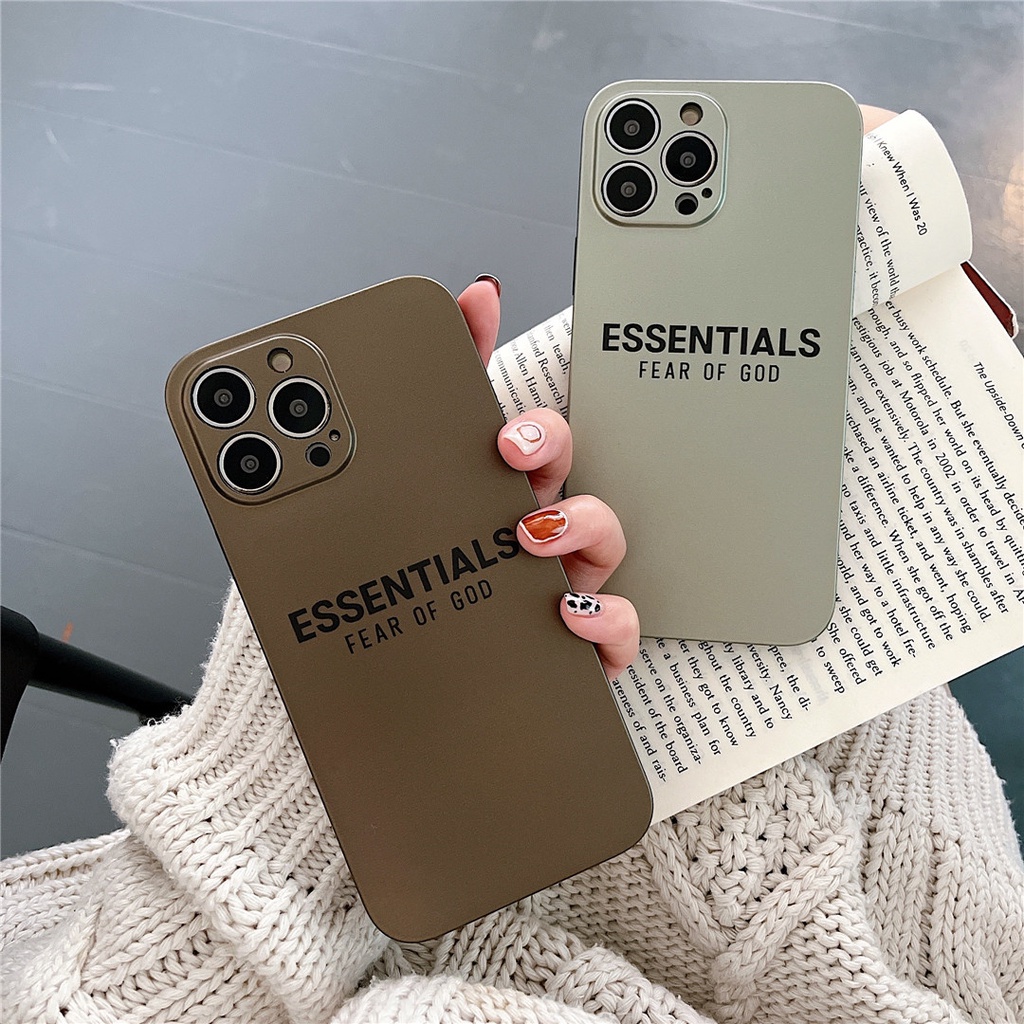 Ốp Điện Thoại Nhựa Cứng Mạ Màu ESSENTIALS Cho iphone15 14 13 12 mini 11 pro max 6 / 6s 7 / 8plus se2 x / xs xr xsmax #Hg5044