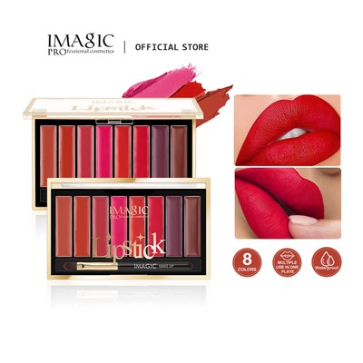 Bảng Son Môi IMAGIC 8 Màu Lì Kháng Nước Lâu Trôi