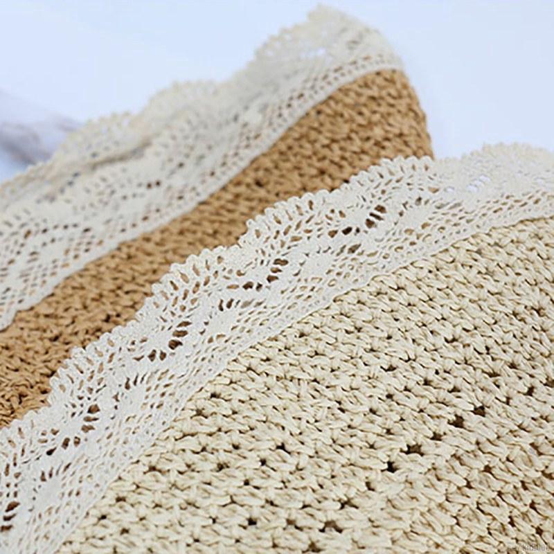 Nón Cói Phối Ren Hoa Phong Cách Hàn Quốc Xinh Xắn Dành Cho Bé