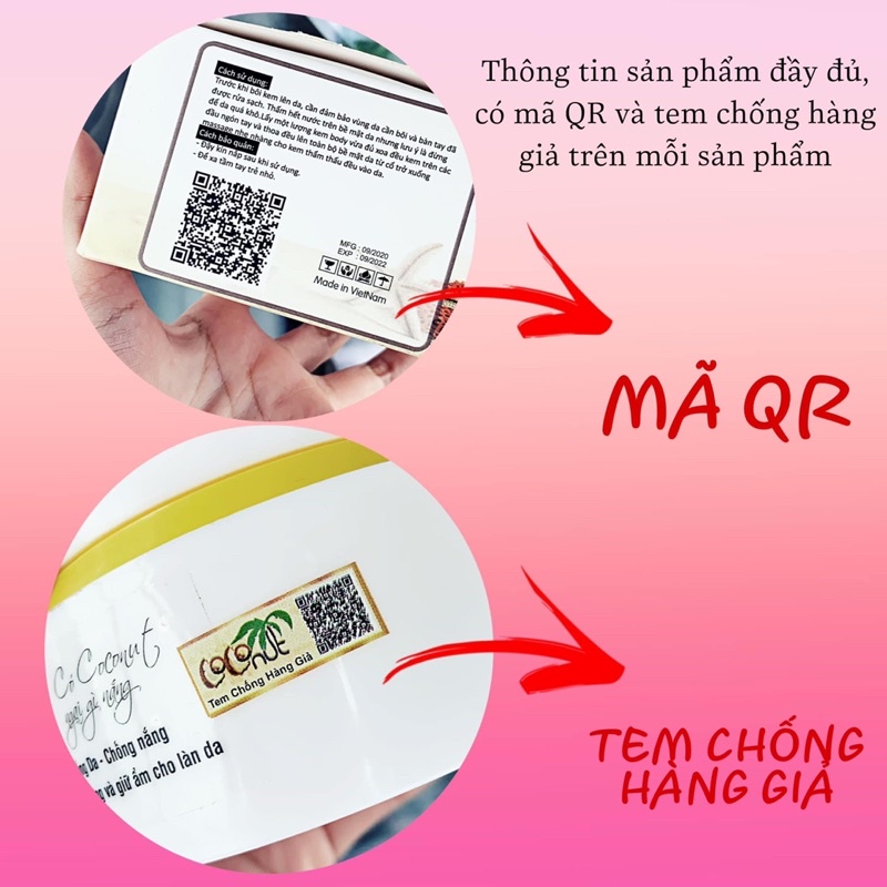 KEM BODY COCONUT - dưỡng trắng da