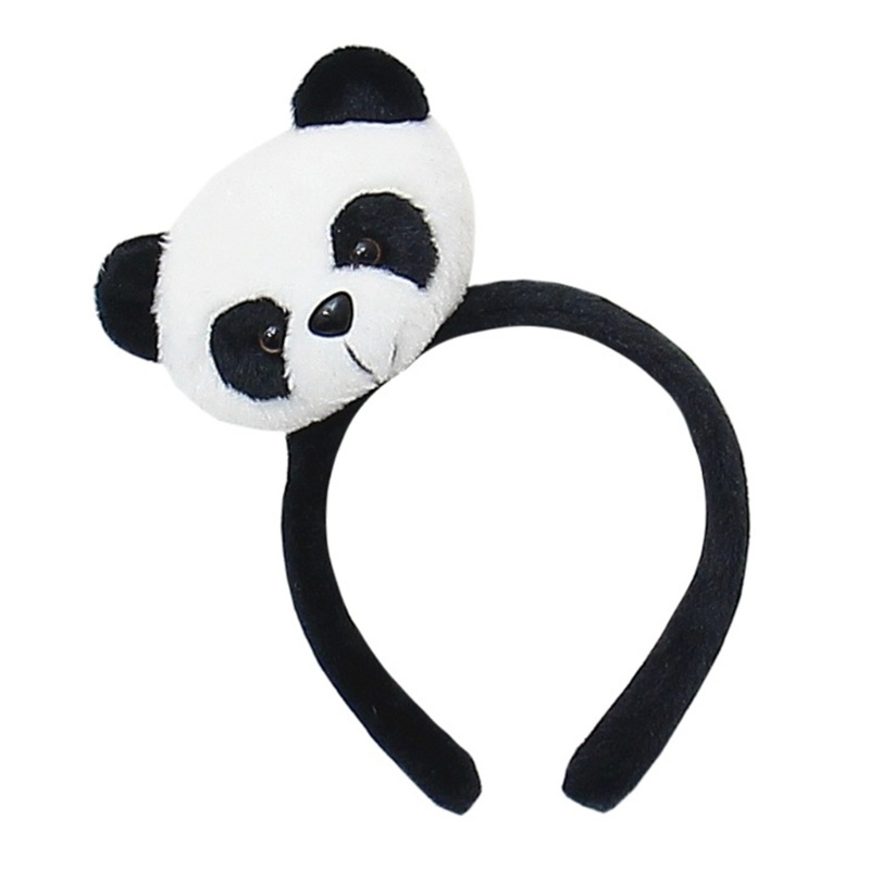 Flgo Băng Đô Cài Tóc Bản Rộng In Họa Tiết Hoạt Hình Thỏ / Gấu Trúc / Heo