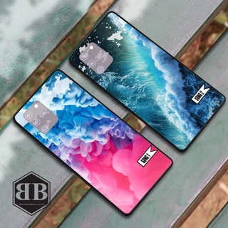 Ốp lưng kính cường lực Samsung Galaxy S10 Lite hình sóng sắc màu