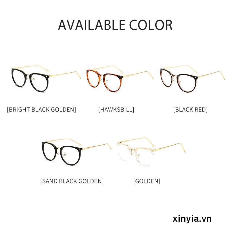 Mắt Kính Gọng Tròn Trong Suốt Phong Cách Retro