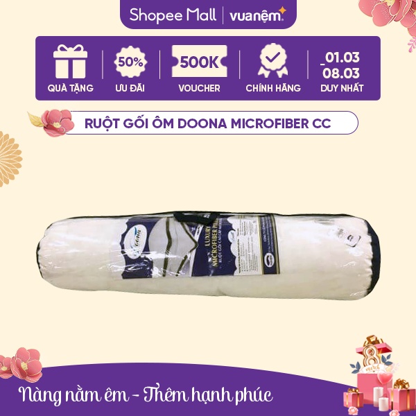 Gối ôm lông vũ nhân tạo Doona Microfiber CC 37x105cm bảo hành bởi Vua Nệm