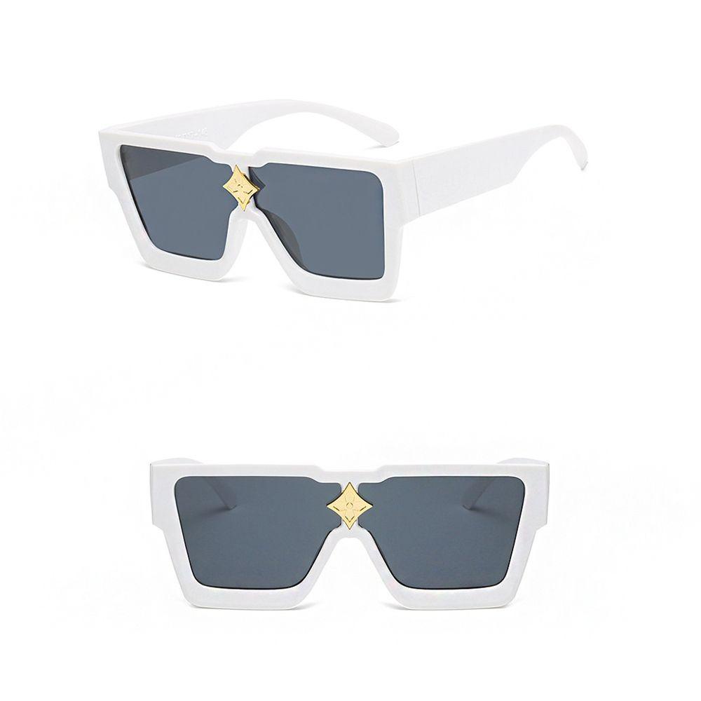 JARRED Kính Mát Chống Tia UV Gọng Lớn Trang Trí Ngôi Sao Phong Cách Đường Phố Đơn Giản Cho Nữ