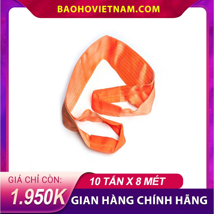 [SALE SỐC] Dây cáp vải cẩu hàng loại 10 tấn 8 mét nhập khẩu chính hãng chuyển dùng trong công nghiệp, xây dựng,...