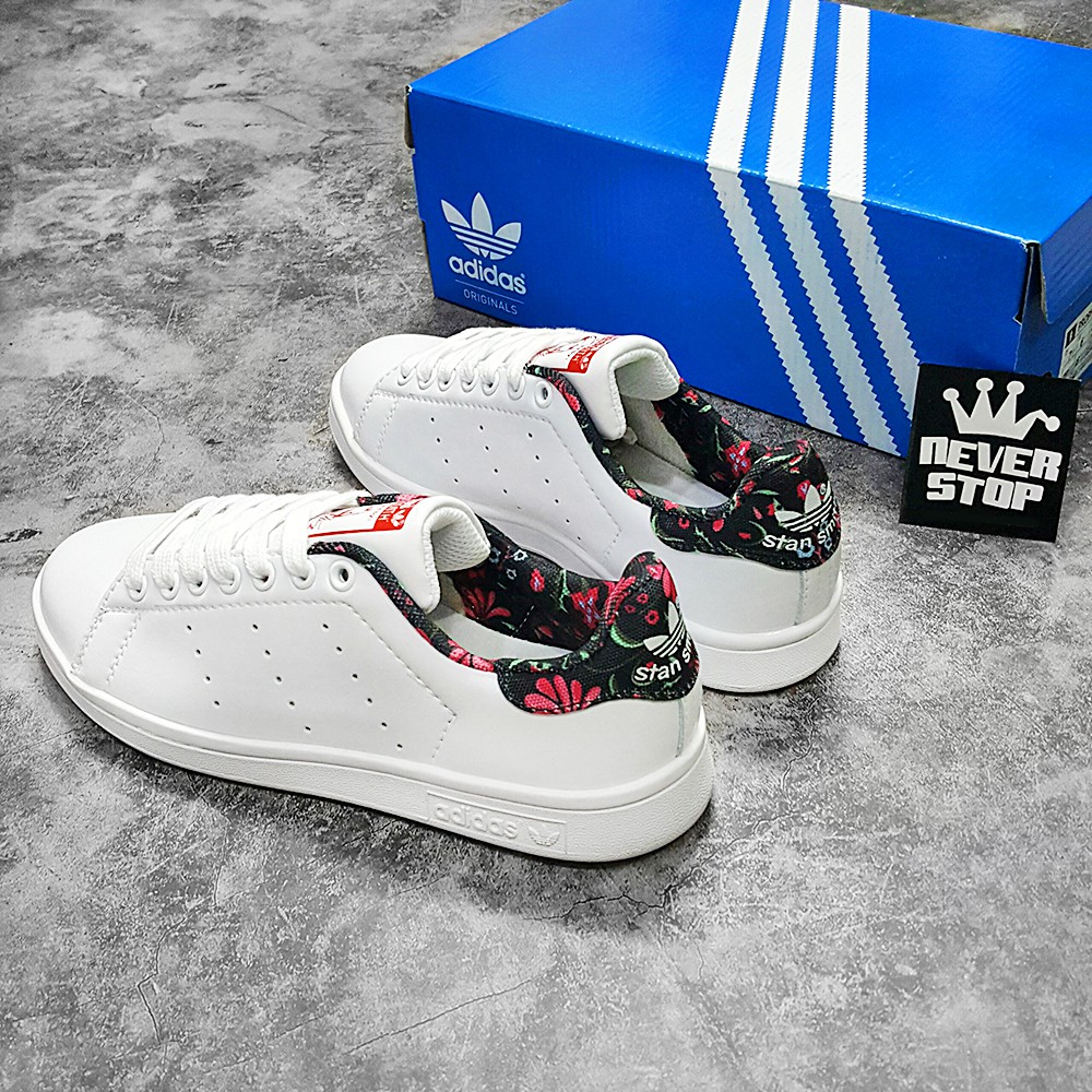 Giày ADIDAS STAN SMITH FLORAL gót hoa giày nữ mang êm nhẹ | NeverStopShop.com [TẶNG VỚ]