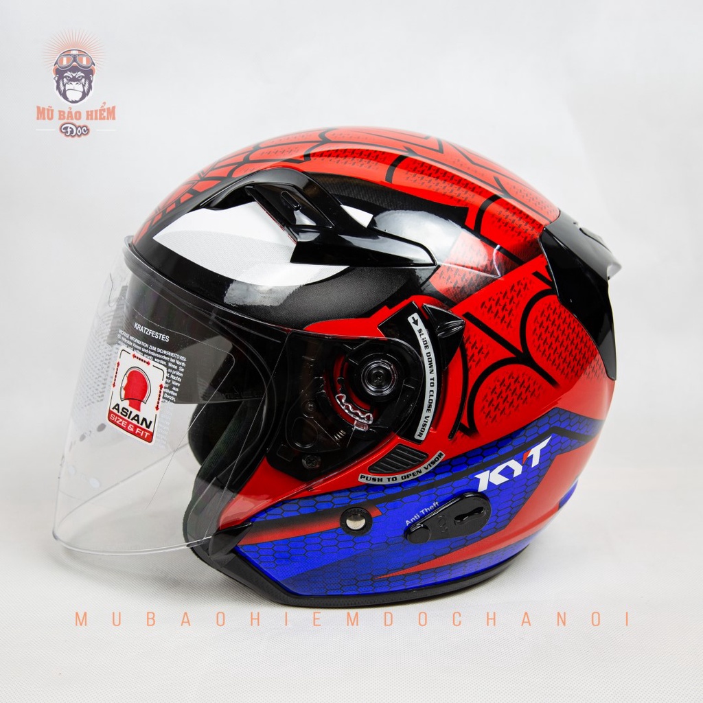 [NHIỀU MÀU] Mũ Bảo Hiểm 3/4 KYT VENOM – 2 Kính Thể Thao Cao Cấp [Tặng Khóa]