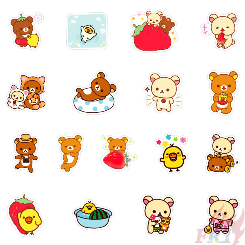 Set 50 nhãn dán họa tiết Rilakkuma Series 03 đáng yêu